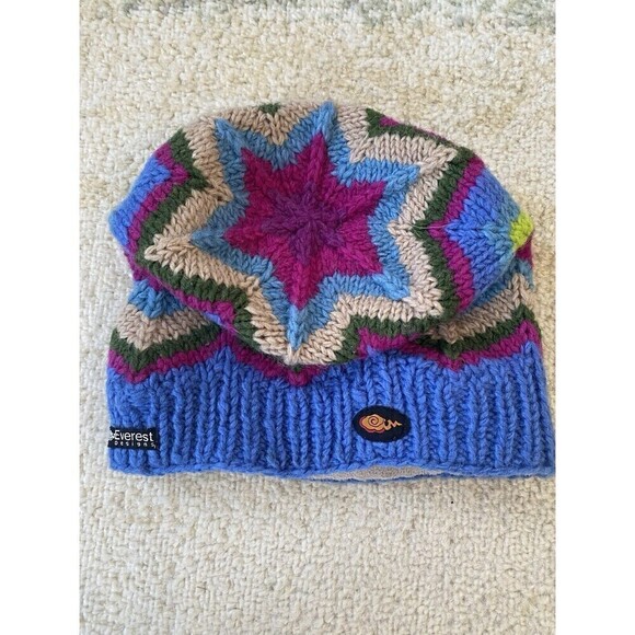 Everest Designs Kids 5-12 Unisex Sherpa Beanie- Wool - Colorful - Handmade Nepal - Picture 1 of 7